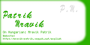 patrik mravik business card